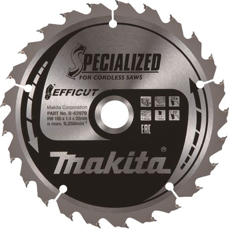 Makita E-08682 Lame de scie circulaire 185 x 30 x 1.45 mm Nombre de dents: 24 1 pc(s) (1/5)