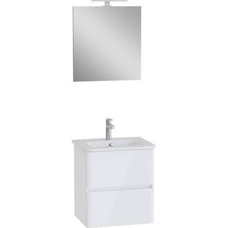 MOBILE BAGNO 'MIA ROUND PLUS' base cm. 56,5 x 44,8 x 62,5 - bianco lucido