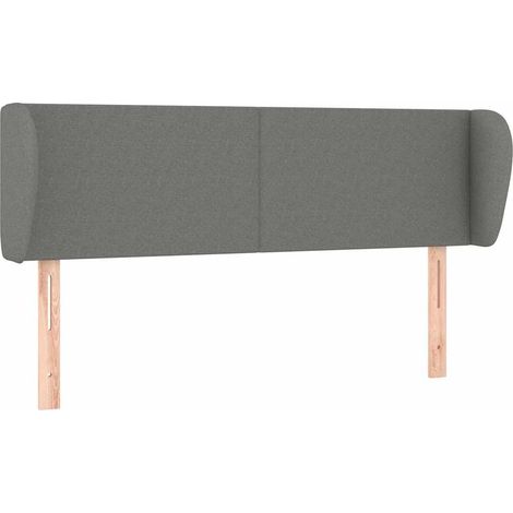 Maison Exclusive - Cabecero de tela gris oscuro 147x23x78/88 cm (1/5)