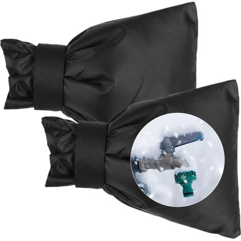 2 Pièces Housse de Robinet pour L'extérieur, Couvercle Antigel pour Robinet, Imperméable Protège votre robinet contre le gel (1/5)