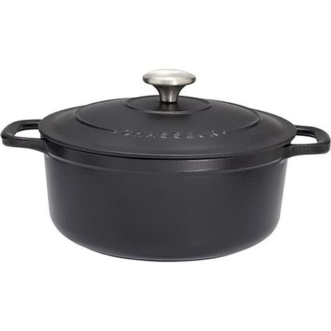 Cocotte Chasseur Ronde 32 Cm Noire Rétention Thermique Exceptionnelle, Cuisson Homogène - Chasseur