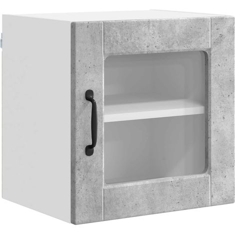 Maison Exclusive - Armario de vidrio para pared PORTO Gris Concre