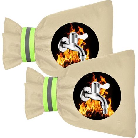 loe de 2 Housse d'hiver pour robinet extérieur,sac de congélation pour robinet de jardin,couche isolante antigel réutilisable pour (1/5)