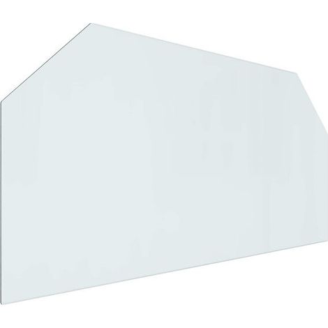 Panneau arrière de cheminée en verre transparent, 120 x 60 cm