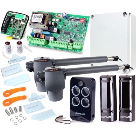 Kit Genius G-Bat 400 para puertas de doble hoja de 8 m.