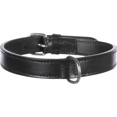 Collare regolabile in pelle nera – Taglia M, 1 pezzo, design minimalista ed elegante per uomo e donna (1/4)