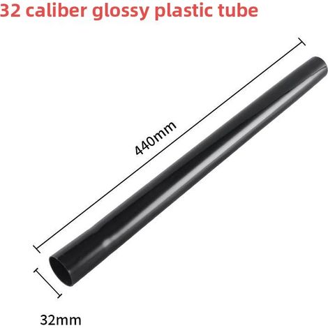 Tube télescopique universel pour aspirateur (noir, 32-440 mm), compatible avec la plupart des modèles d'aspirateurs (raccordement 32 mm). (1/4)