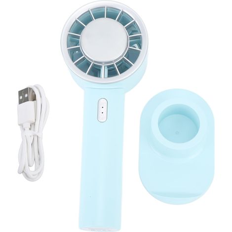 Mini ventilateur portable rechargeable par USB, batterie 2200 mAh, avec plaque de refroidissement à semi-conducteurs, bleu ciel d'été-AquaForge (1/5)