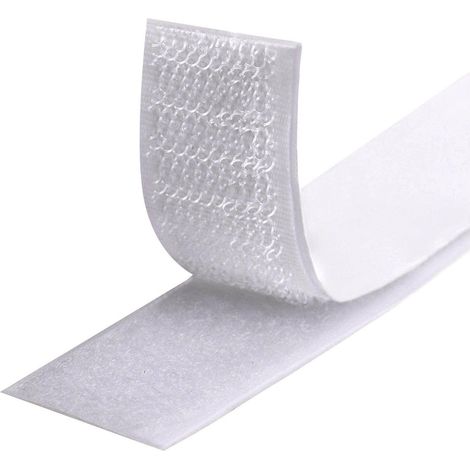 Nastro biadesivo antigraffio, strisce adesive, nastro a strappo per tutti i tipi di installazione di cornici per foto (bianco, 20 mm x 8 m)