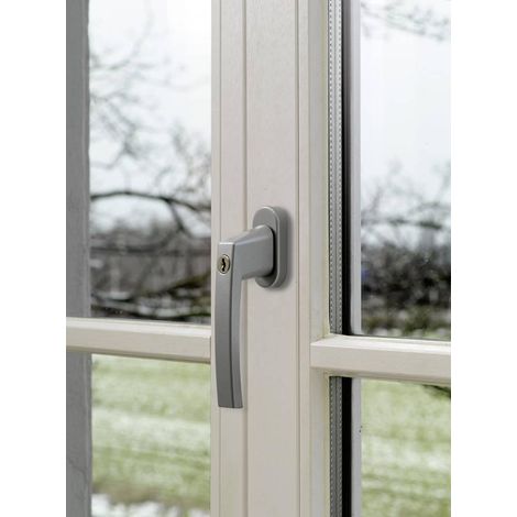 ABUS ABFS59486 Maniglia con serratura per finestra Argento