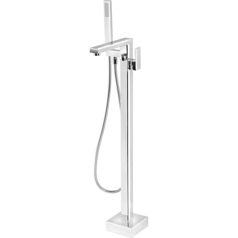 Sapho Cubemix - Mitigeur de baignoire pour montage au sol, avec corps, avec accessoires, chrome CM021 (1/4)