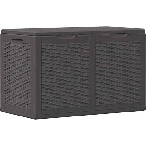 Maison Exclusive - Boîte de rangement de jardin 180 L Noir PP Rotin (1/5)