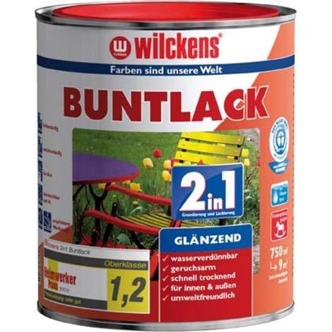 Wilckens Buntlack 2in1 RAL3000 Feuerrot glänzend 0,75l 10430000050