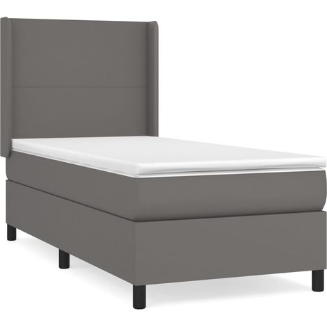 Maison Exclusive - Boxspringbett mit Matratze Grau 100x200 cm Kun