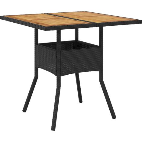 Maison Exclusive - Gartentisch mit Holzplatte Schwarz 80x80x75 cm