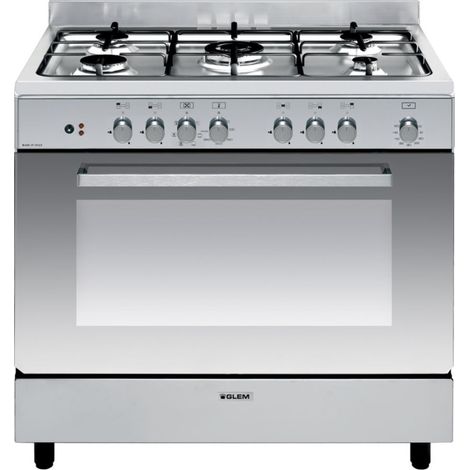 Cocción mixta piano 104l 5 fuegos inox - ge960cbix2 - glem - (1/3)