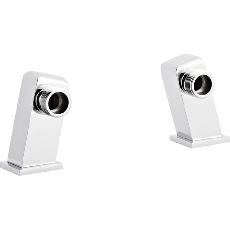 Tap Accessories Square Minimalist Inlet Legs, Pair - Chrome