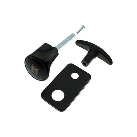 Poignée extérieure TS 42,5mm synthétique noire, porte sectionnelle Hormann