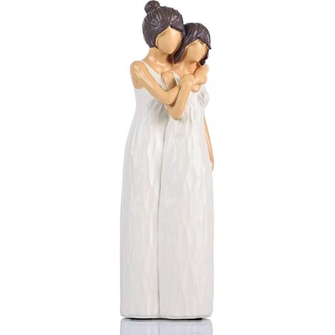 Figurines mère et en beige – Cadeau chaleureux pour Maman, Anniversaire, Saint-Valentin, Fête des Mères, décoration salon et chambre (1/5)