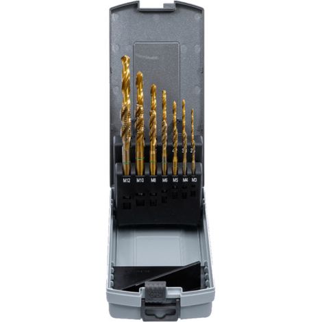 Juego de brocas espirales/machos de roscar BGS 14 pzas. - 9296 (1/5)