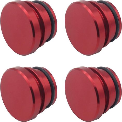 Universelle Zigarettenanzünder-Abdeckung, wasserdichter und staubdichter Stecker aus Aluminiumlegierung für den Zigarettenanzünder im Auto – Rot