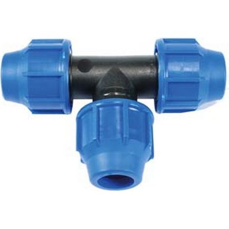 10PZ RACCORDO A COMPRESSIONE A "TI" PN16 - ø mm.25x25x25