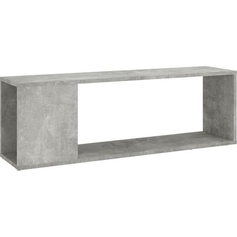 Meuble TV, Étagère TV, Meuble de Salon, Gris béton 100x24x32 cm Aggloméré OIB1443E (1/5)
