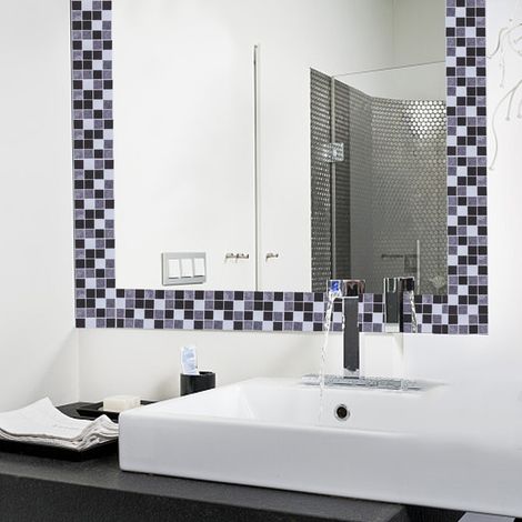 18 autocollants de transfert pour carrelage mosaïque, salle de bain, cuisine, bricolage, maison (10 cm x 10 cm) (MTS008) (1/5)