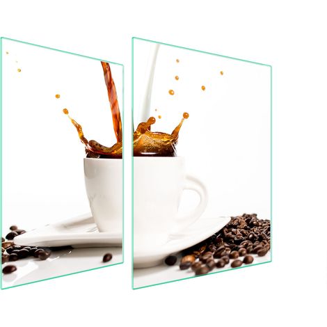 PIASTRA PROTETTIVA IN VETRO PER FORNELLO 70x52 CAFFÈ (1/5)