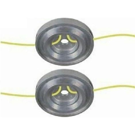 Set mit 2 Ersatzköpfen für Freischneider mit Aluminiumrahmen, geeignet für Freischneider mit geradem und gebogenem Schaft, 15 mm Mittelloch - (1/5)