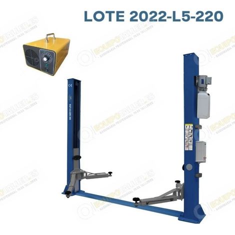 EQT – Pont élévateur 2 colonnes 4T 220V – Générateur d'ozone 5000 mg/h – Purification de l'air – Élimination des odeurs