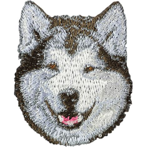 Alaskan Malamute - parche con forma de perro, parche bordado, decoración única para una mochila de Art-Dog (1/3)