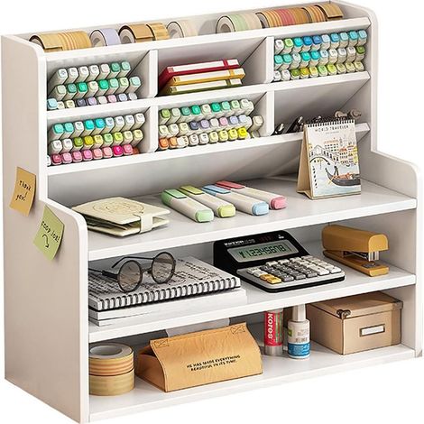Trade Shop - Organizador De Escritorio Multiusos De Madera Para El Estante Multifuncional De La Habitación Para Niños -