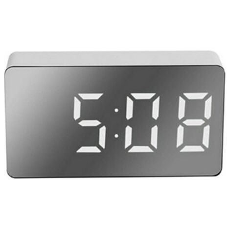 Jeffergarden LED Mirror Alarm Clock Digital Alarm Clock Multifunctional Mini Electronic Alarm Clock for Bedroom Living Room Office (1/5)
