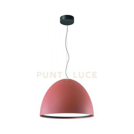 SOSPENSIONE CUPOLA 1 LUCE A LED 50W 3000K 4691LM D.60 TERRA IN ALLUMINIO VERNICIATO