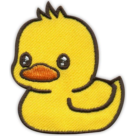 Patchion Yellow Duck – Aufbügelbare/Heißsiegel-Rückseite – Gestickter Aufnäher/Abzeichen/Emblem