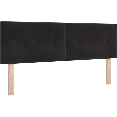Maison Exclusive - Tête de lit LED avec bandes LED Noir 144 cm Velours