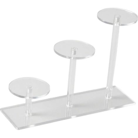 Ensemble de rehausseurs de meubles, utilisé pour augmenter la hauteur et l'espace de rangement, comprenant 3 présentoirs en acrylique. (1/5)
