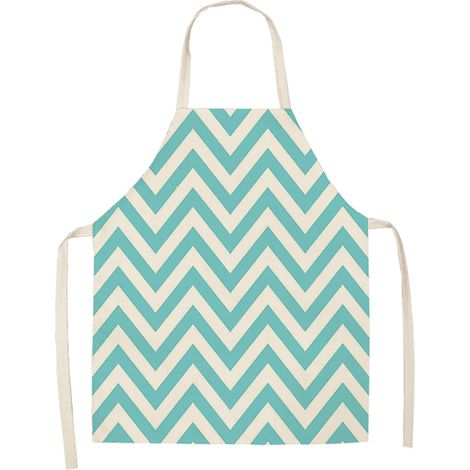 Tablier De Cuisine - Motif Géométrique - Imperméable Et Résistant - Pour Cuisson Et Pâtisserie - 1 Pièce (1/2)