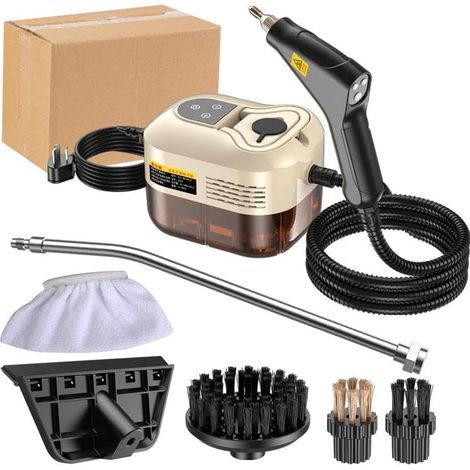 Nettoyeur vapeur portable haute température sous pression de 2500 W, puissant nettoyeur vapeur multifonctionnel de 3 bars, adapté aux cuisines, salles de bains, au nettoyage de voitures et aux meubles (1/5)