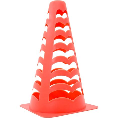Cônes de football 6 pcs empilables orange 13x13x22,5 cm (1/5)