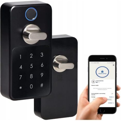 ORNO ZS-854 Serratura Smart Biometrica Modo di Funzionamento: Bluetooth/Codice/Lettore di Impronte Digitali IP44 (1/5)