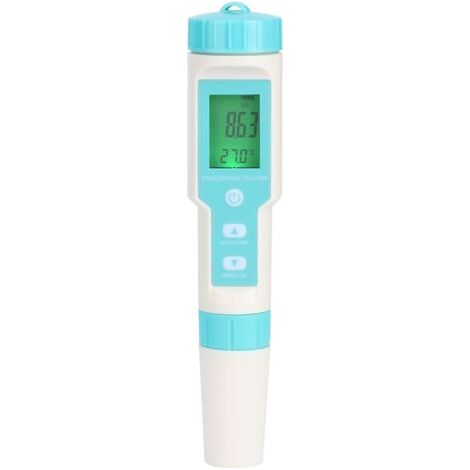 Electronic precision seawater tester – Measures salinity, pH, TDS, EC, ORP with backlit display and waterproof function – Batteries included--DTEKGAZ