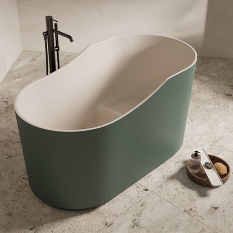 Baignoire DELVA Uni Noir mat +bonde