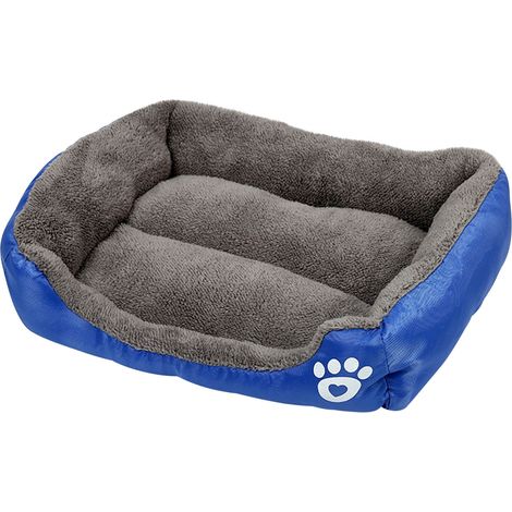 Lit Pour Chien - Lit Chauffant Hiver avec Bords Relevés et Rembourrage PP - Pour Chiens jusqu'à 15 kg - Taille L (66x50 cm) (1/3)