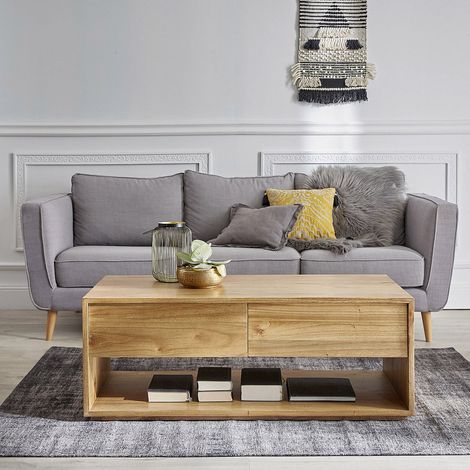 Table basse en mindi massif 120 cm (1/5)