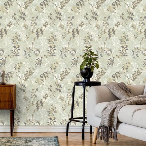 Selbstklebende Vinyltapete mit Blumenmuster, 61 x 300 cm