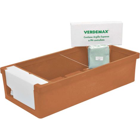 Fioriera Orto Urbano da Giardino 6L 58x115xH28cm Rama Vegetable Terracotta