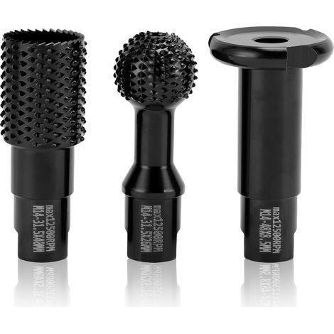 3pcs Fraise Sphérique Rotative pour Bois φ 31.5mm + 48mm Fraise à Bille avec Filetage M14 pour Meuleuse d'Angle 115/125 mm Idéal pour Poncer Percer Rainurer Creuser le Bois (1/5)