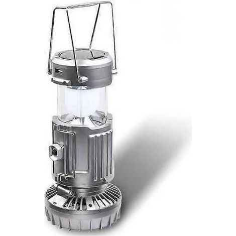 Lampe Camping - Solaire LED Étanche 2 en 1 Avec Ventilateur - Pour Plein Air - 1 Pièce (1/5)